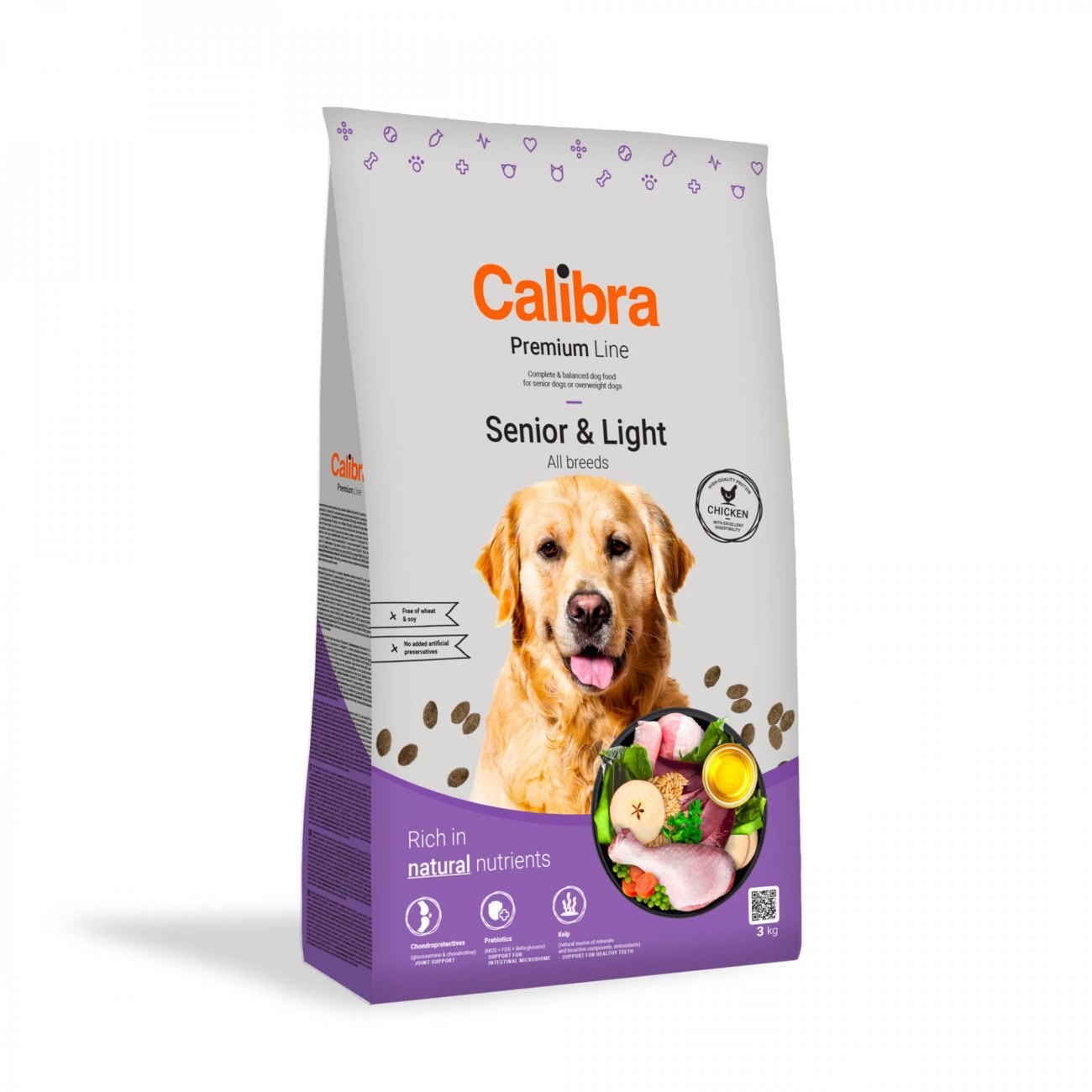 Calibra Dog Premium Line Senior&Light 3 kg NEW